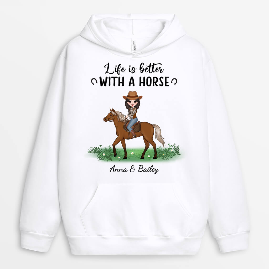 Personalized Life Is Better With A Horse Hoodie