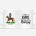 Personalized Just A Girl Loving Horses Mug