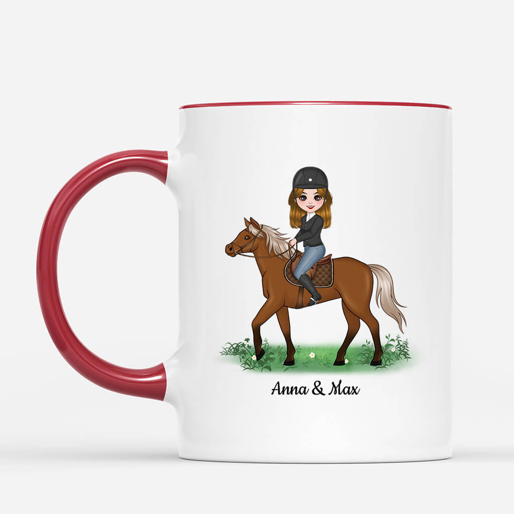 Personalized Just A Girl Loving Horses Mug