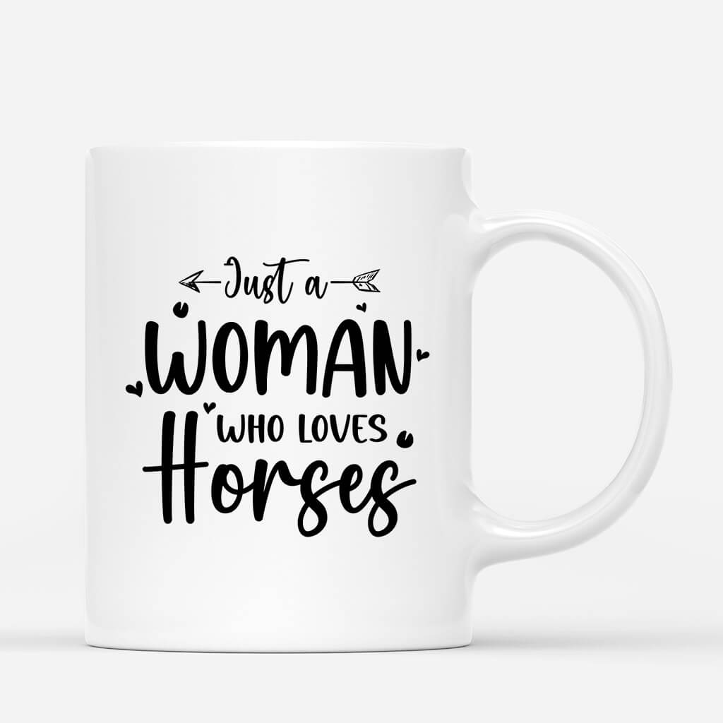 Personalized Just A Girl Loving Horses Mug
