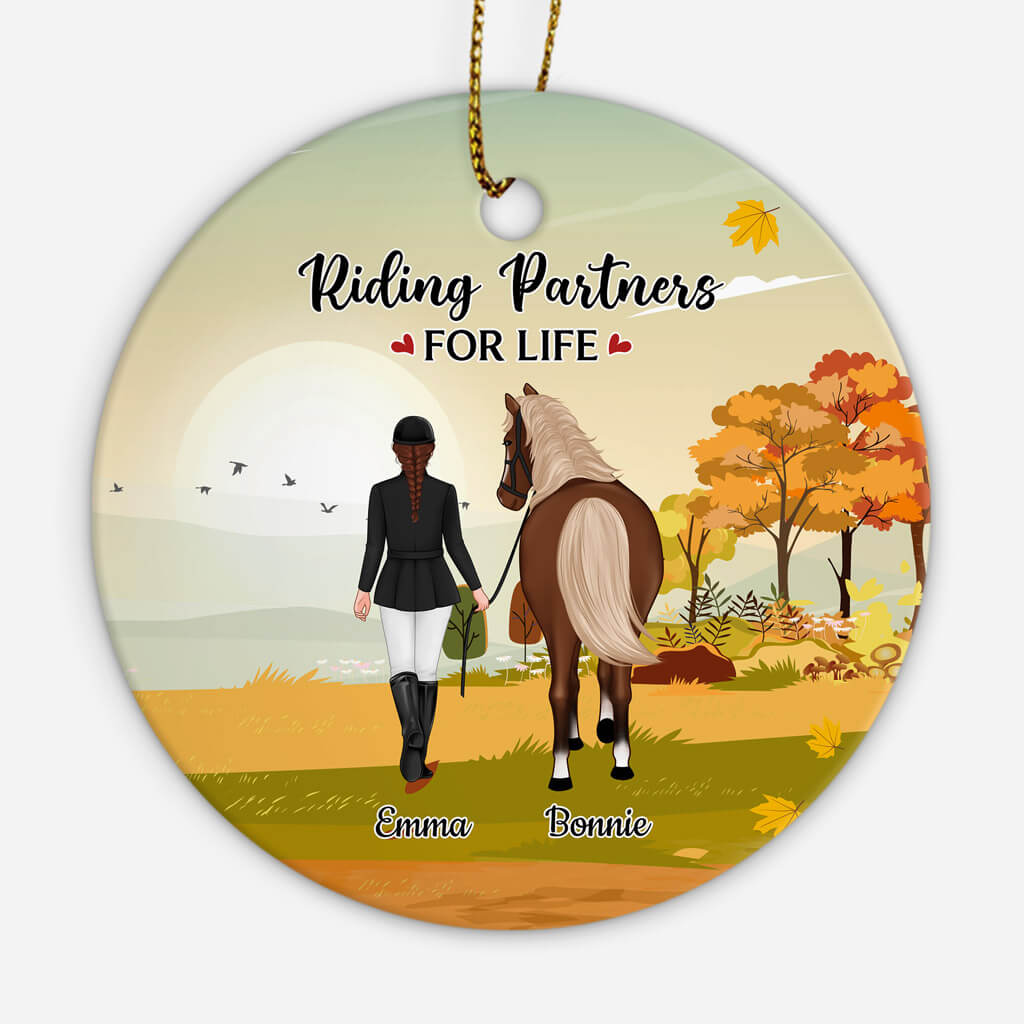Personalized Riding Partners For Life Ornament