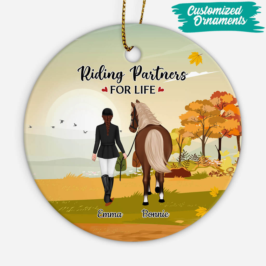 Personalized Riding Partners For Life Ornament