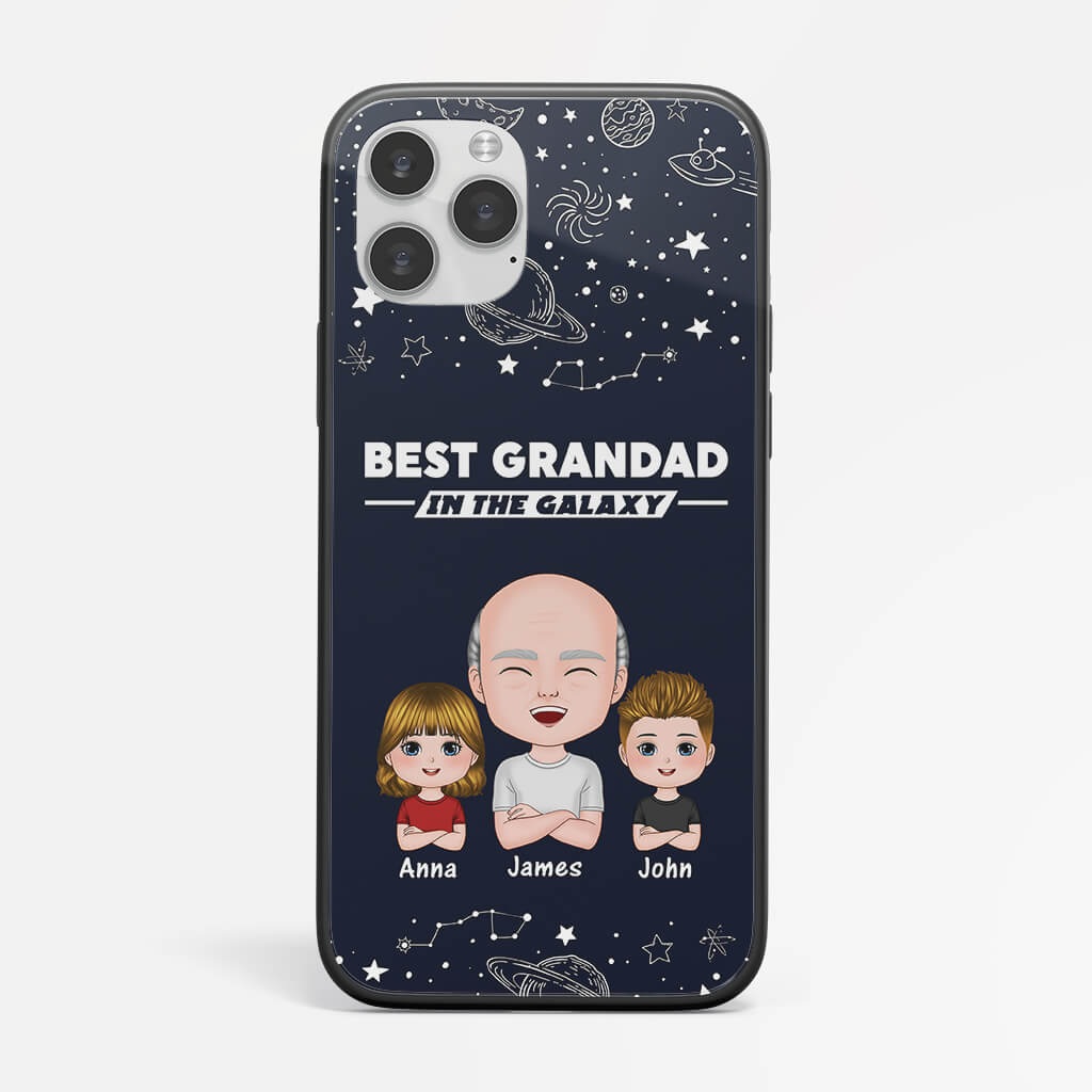 Personalized Greatest Grandad/Dad In The Galaxy Iphone 12 Phone Case