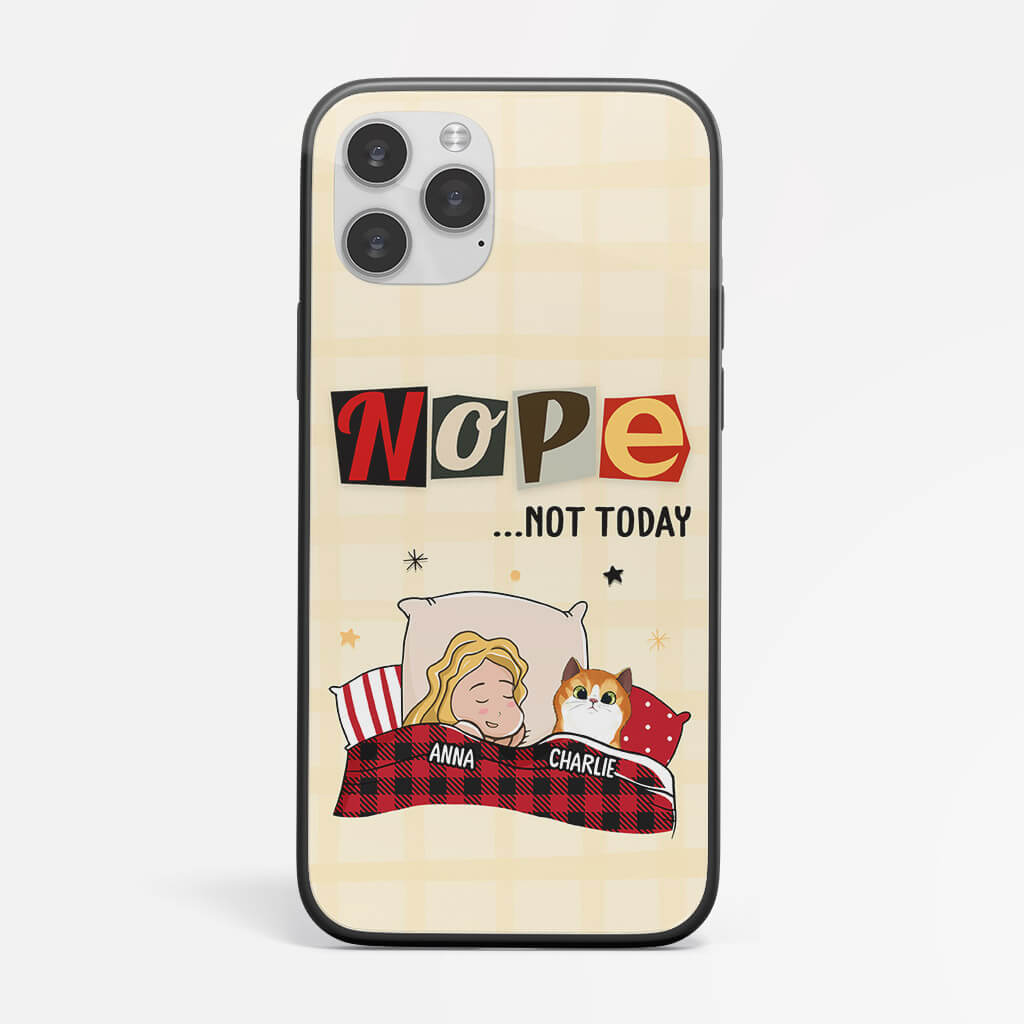 Personalized Nope Not Today Iphone 14 Phone Case