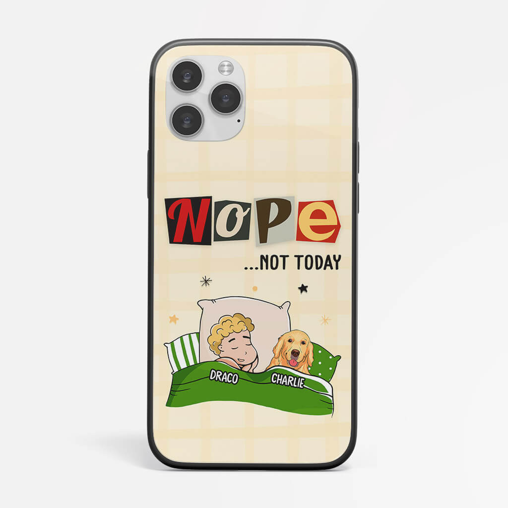 Nope Not Today iPhone 6 Phone Case - Funny Personalized Gifts With Dogs Face