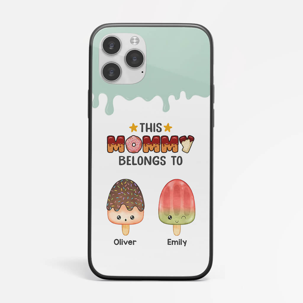 Personalized This Mommy Belongs To Little Ice Creams Iphone 14 Phone Case
