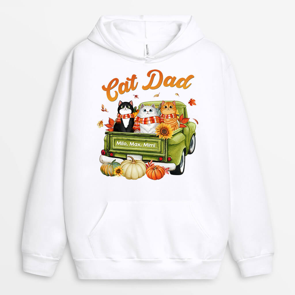 Personalized Cat Mom/Dad Fall Season Hoodie