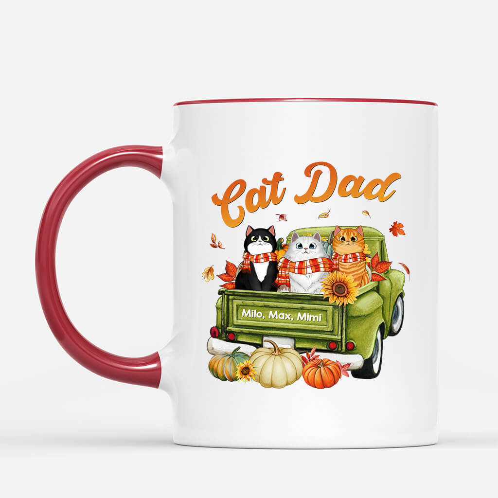 Cat Mom/Dad Fall Season - Personalized Cups With Cats