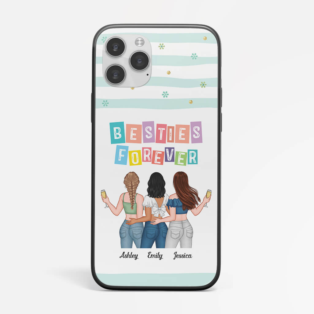 Besties Forever - Personalized iPhone 14 Phone Case for Friends
