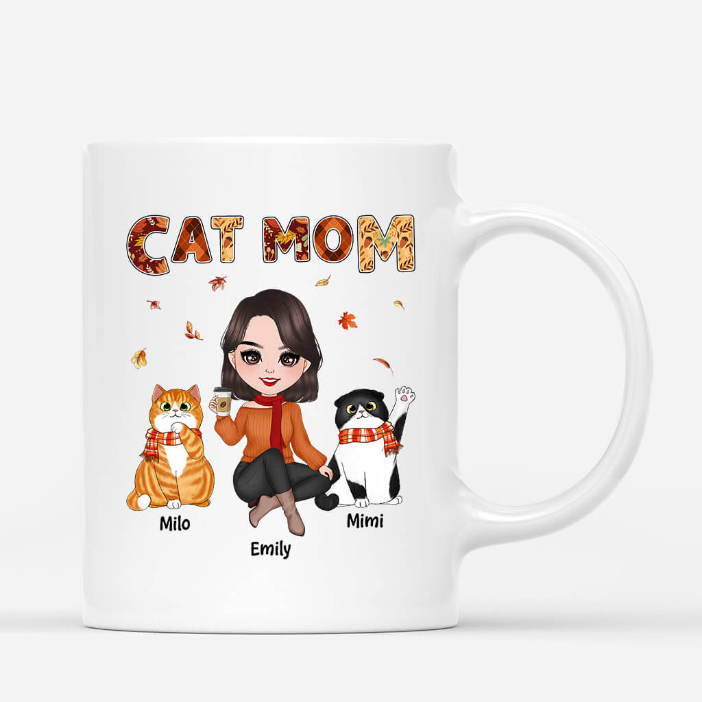 Fall Season Cat Mom - Cat On Mug Personalized