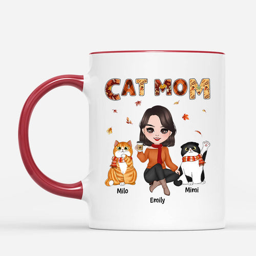 Fall Season Cat Mom - Cat On Mug Personalized