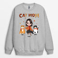 Personalized Fall Season Cat Mom Sweatshirt