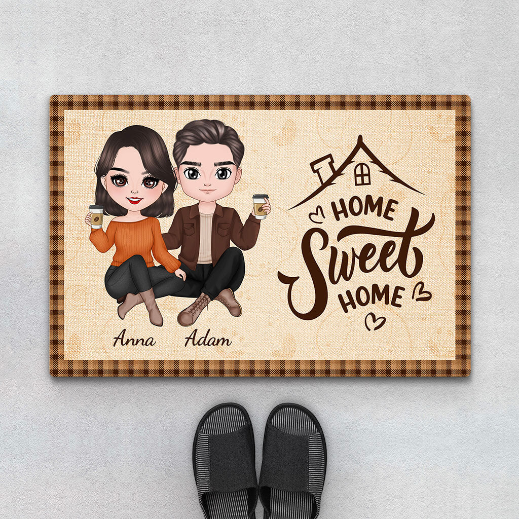 Personalized Home Sweet Home Fall Season Door Mat