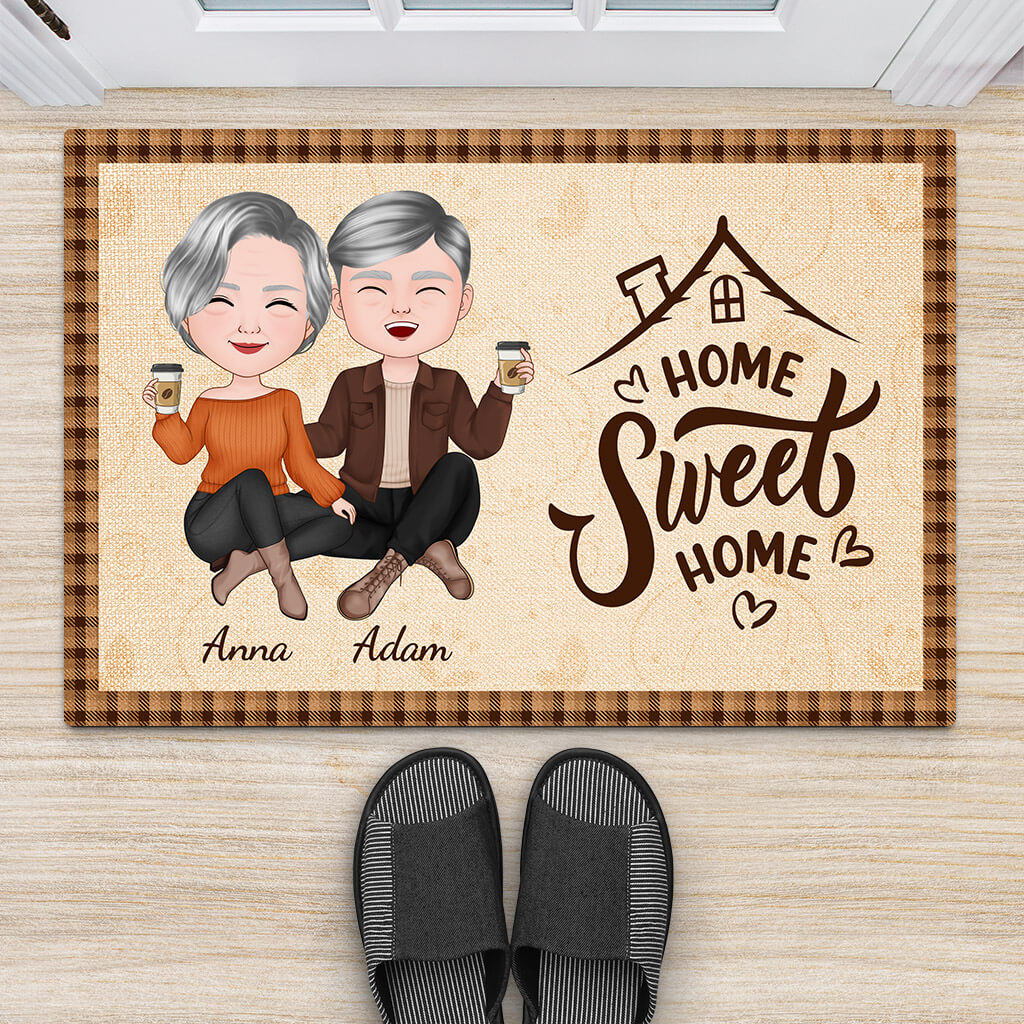 Personalized Home Sweet Home Fall Season Door Mat