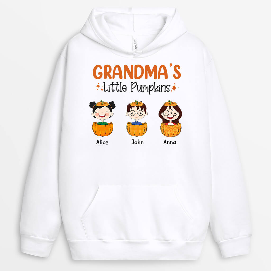 Personalized Grandma's/Mommy's Little Cute Pumpkins Hoodie