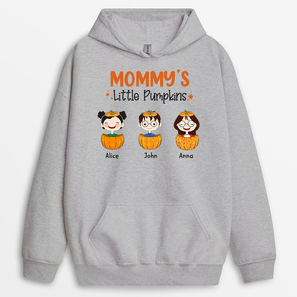 Personalized Grandma's/Mommy's Little Cute Pumpkins Hoodie