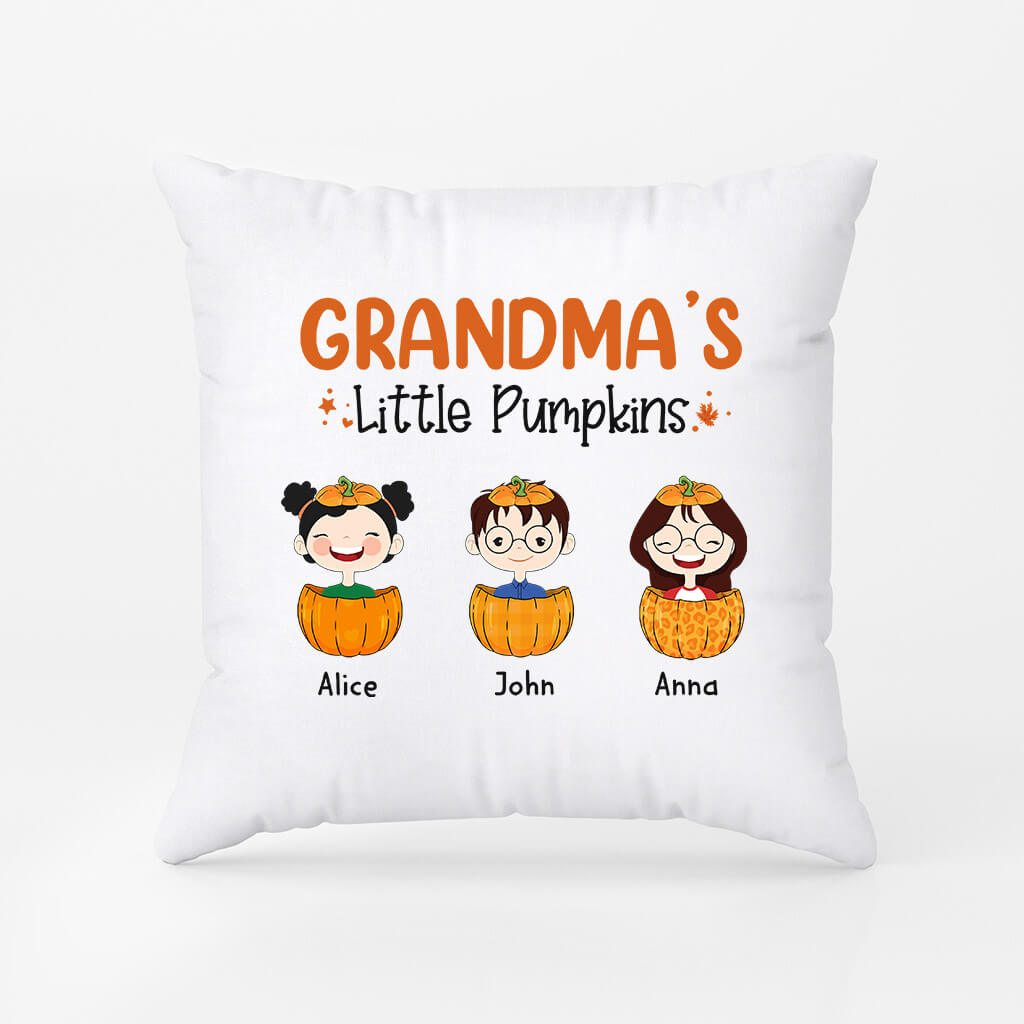 Personalized Grandma's Little Pumpkins Pillow