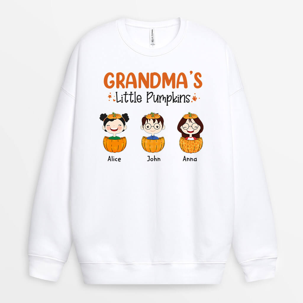 Personalized Grandma's/Mommy's Little Cute Pumpkins Sweatshirt