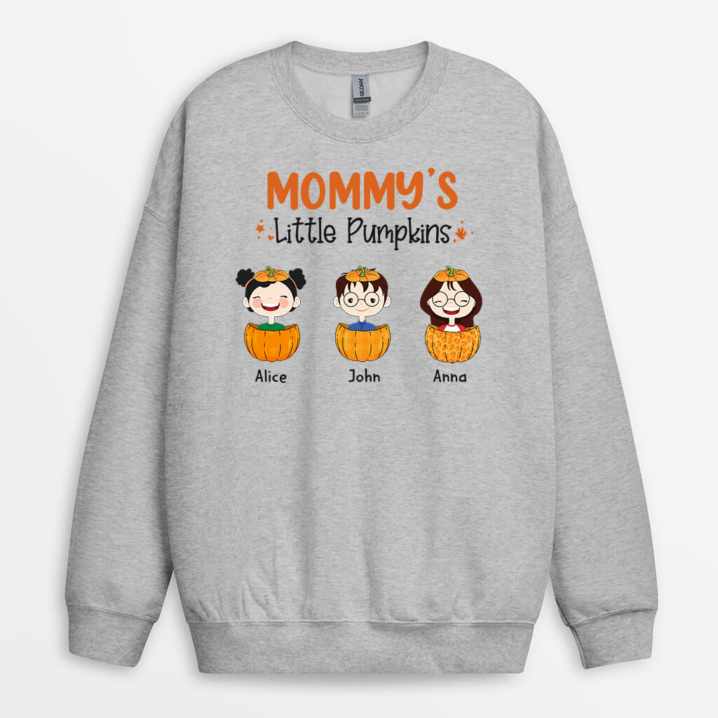 Personalized Grandma's/Mommy's Little Cute Pumpkins Sweatshirt