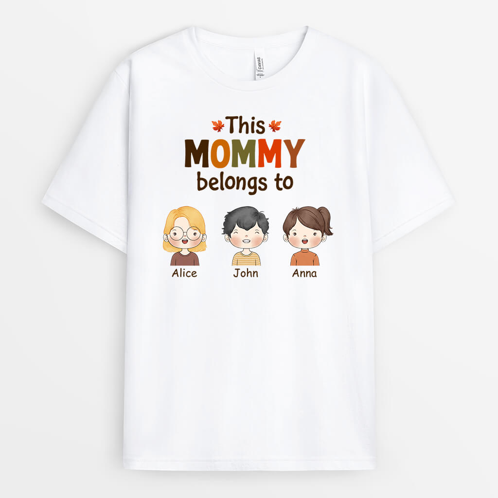 Personalized This Fall Grandma/Mom Belongs To T-Shirt