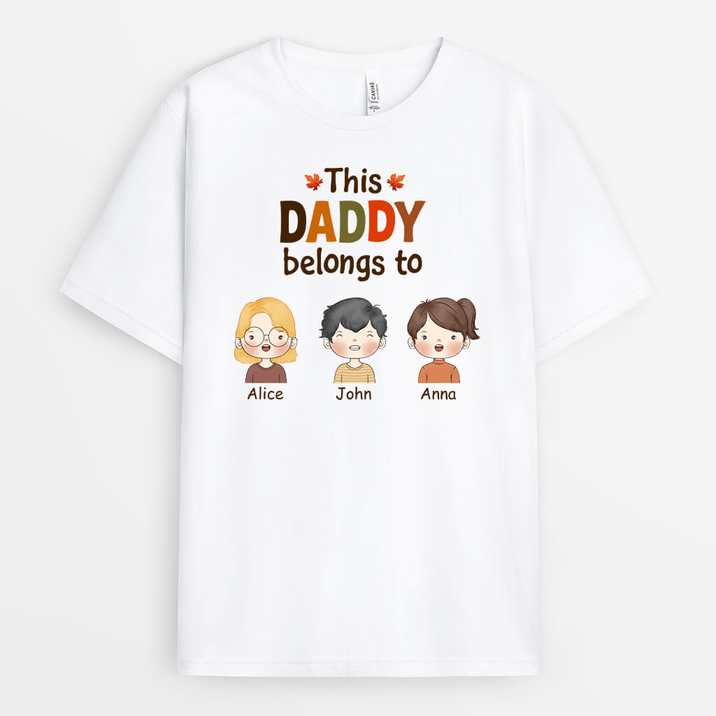 Personalized This Fall Grandpa/Dad Belongs To T-Shirt