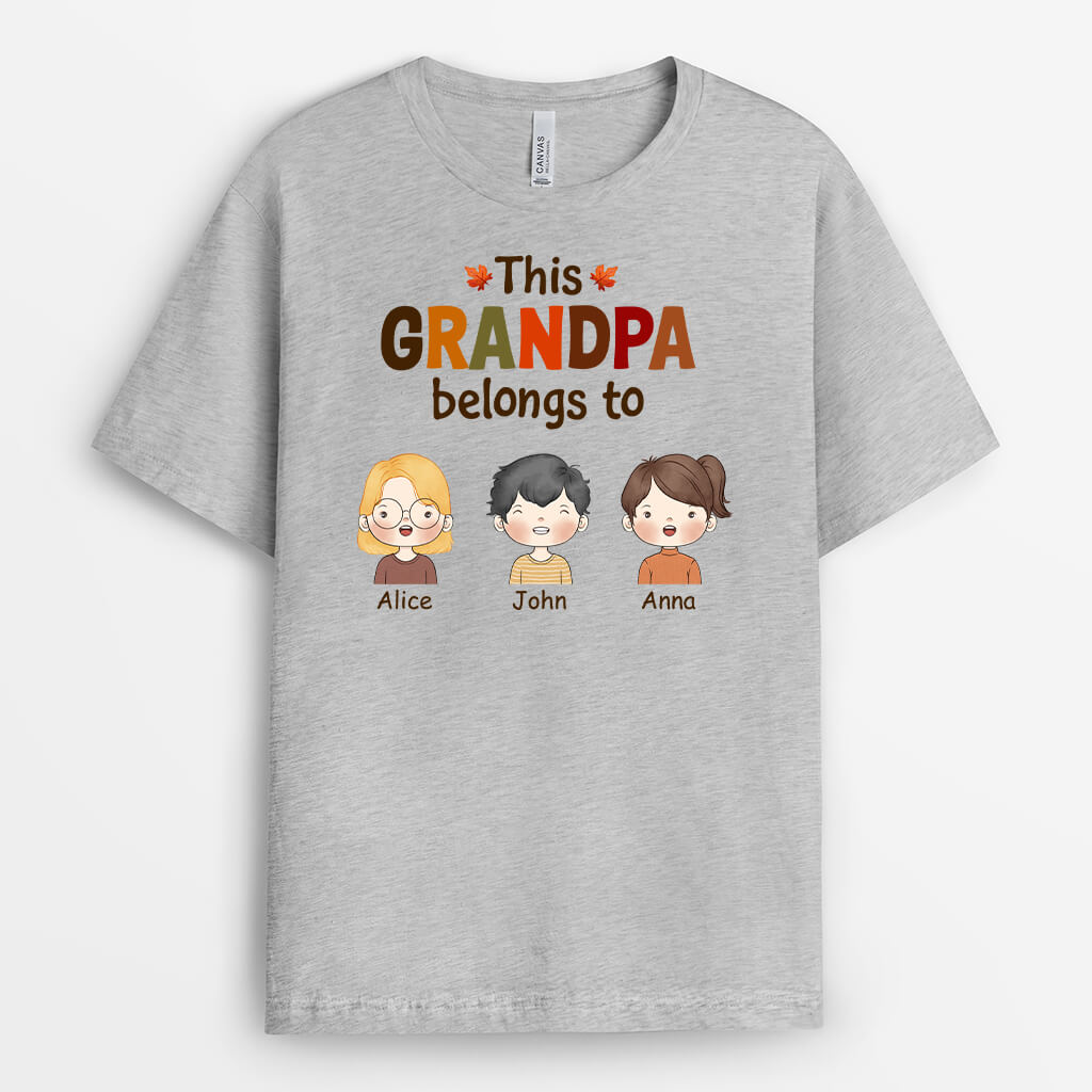 Personalized This Fall Grandpa/Dad Belongs To T-Shirt