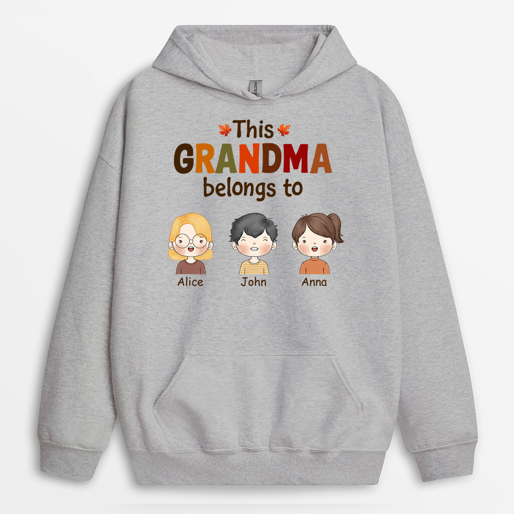 Personalized This Fall Grandma/Mom Belongs To Hoodie