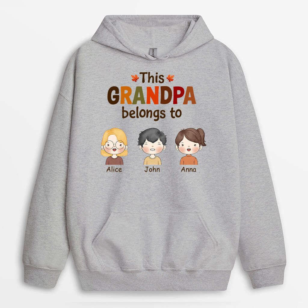 Personalized This Fall Grandpa/Dad Belongs To Hoodie