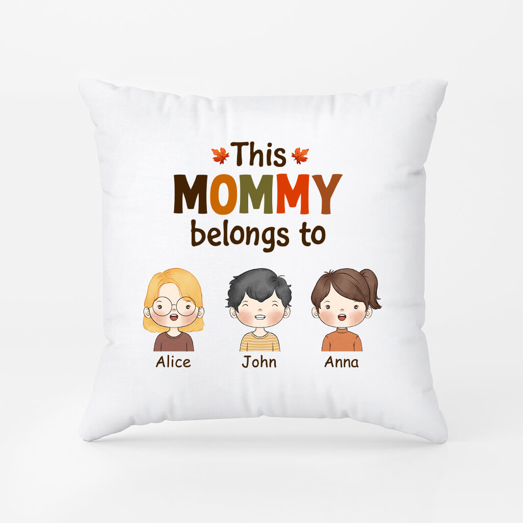 Personalized This Fall Grandma/Mom Belongs To Pillow