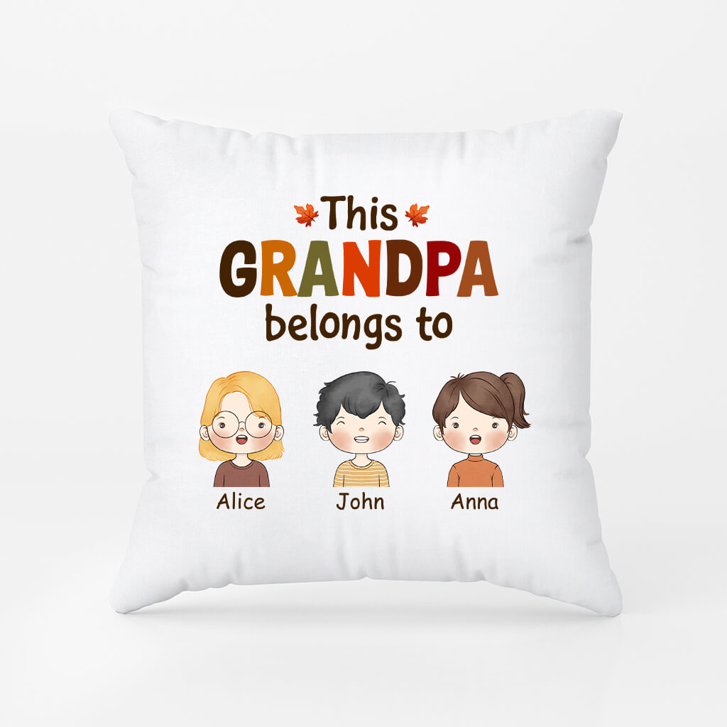 Personalized This Fall Grandpa/Dad Belongs To Pillow