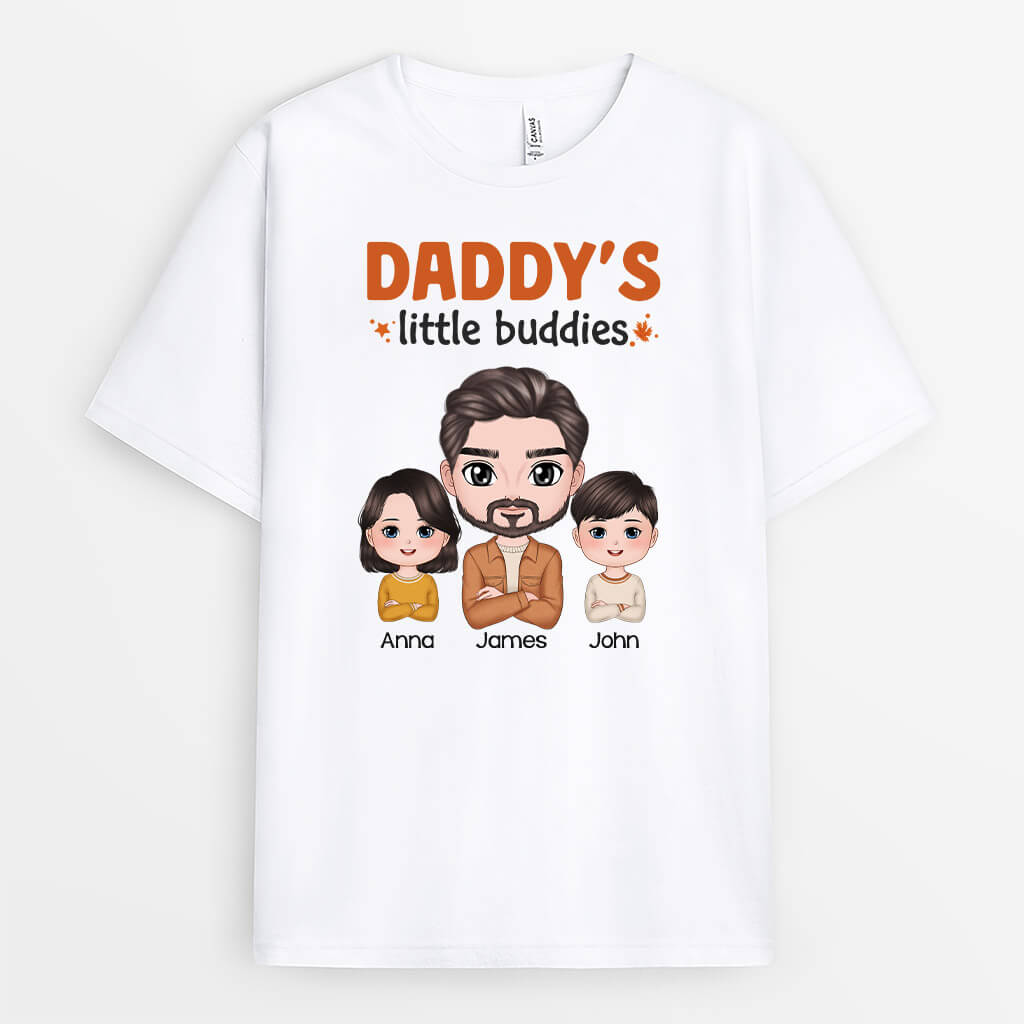 Personalized Daddy's/Grandpa's Cute Little Buddies T-Shirt