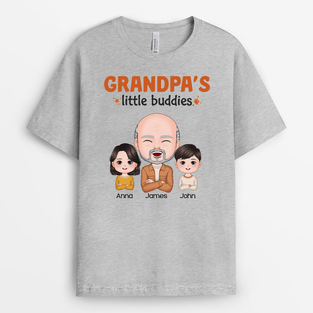 Personalized Daddy's/Grandpa's Cute Little Buddies T-Shirt