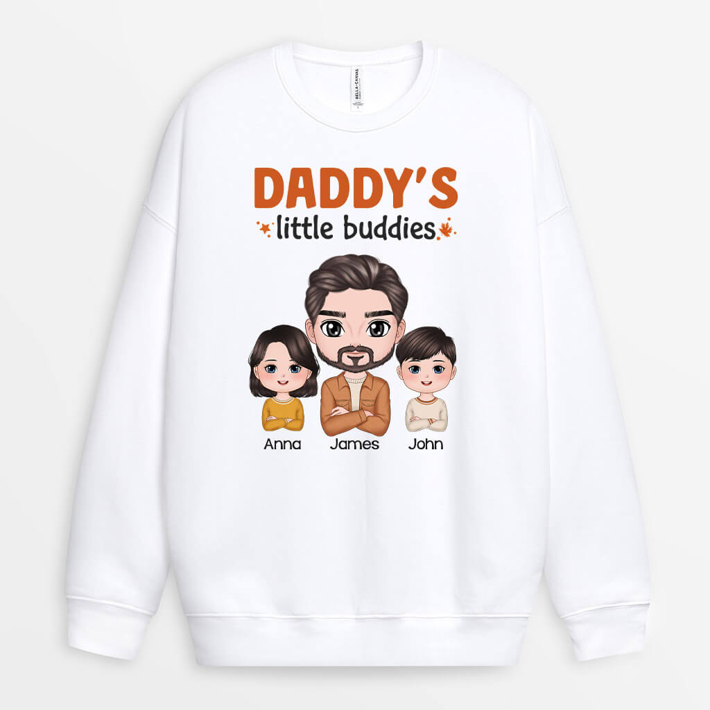 Personalized Daddy's/Grandpa's Cute Little Buddies Sweatshirt