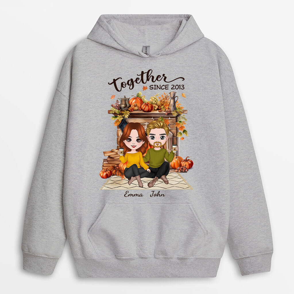 Personalized Fall Season Together Since Hoodie