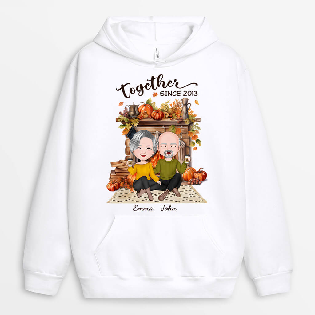 Personalized Fall Season Together Since Hoodie