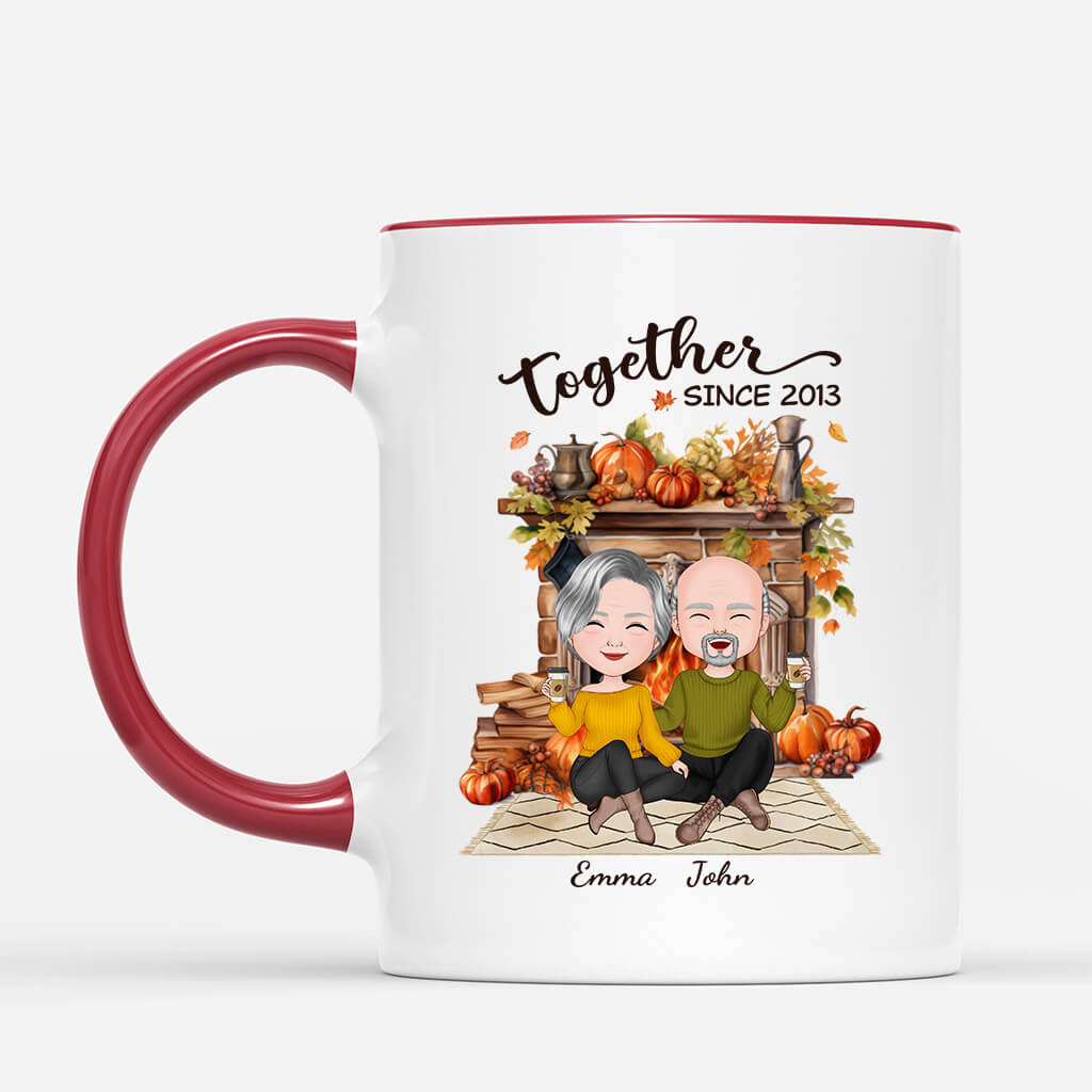 Personalized Fall Season Together Since Mug