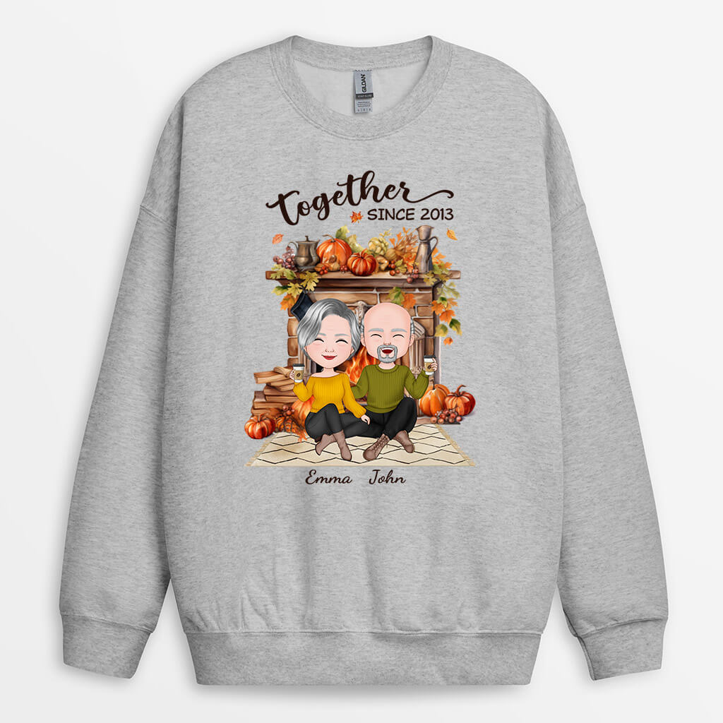 Personalized Fall Season Together Since Sweatshirt