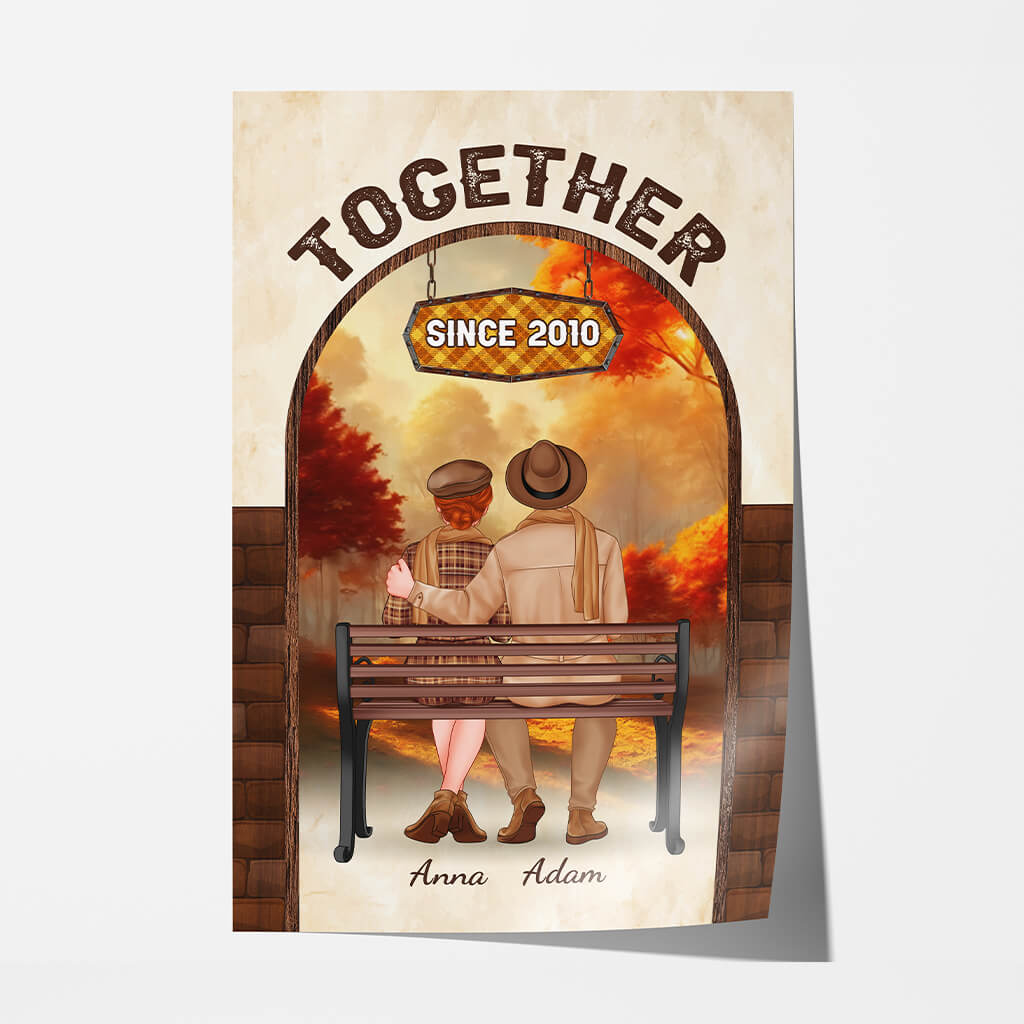 Personalized Fall Season Together Since Poster
