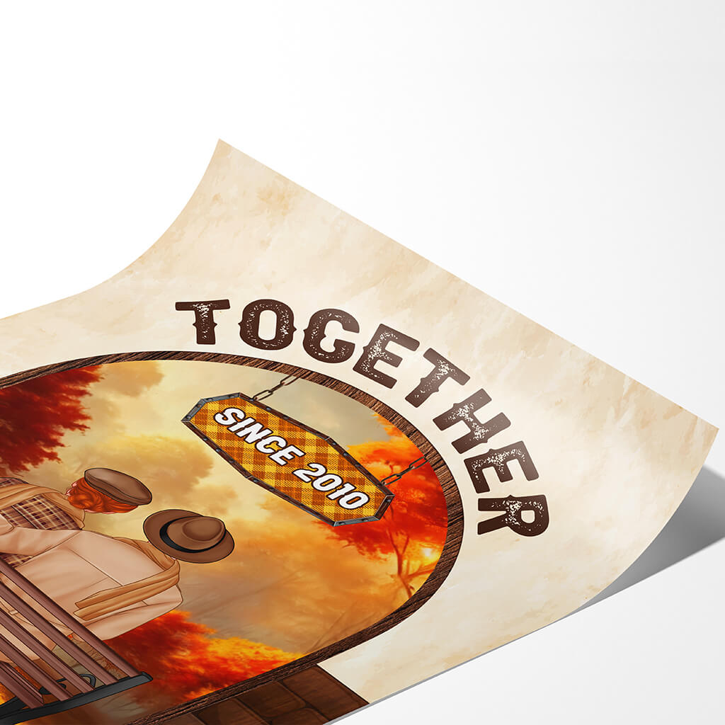 Personalized Fall Season Together Since Poster