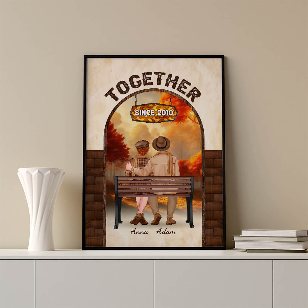 Personalized Fall Season Together Since Poster