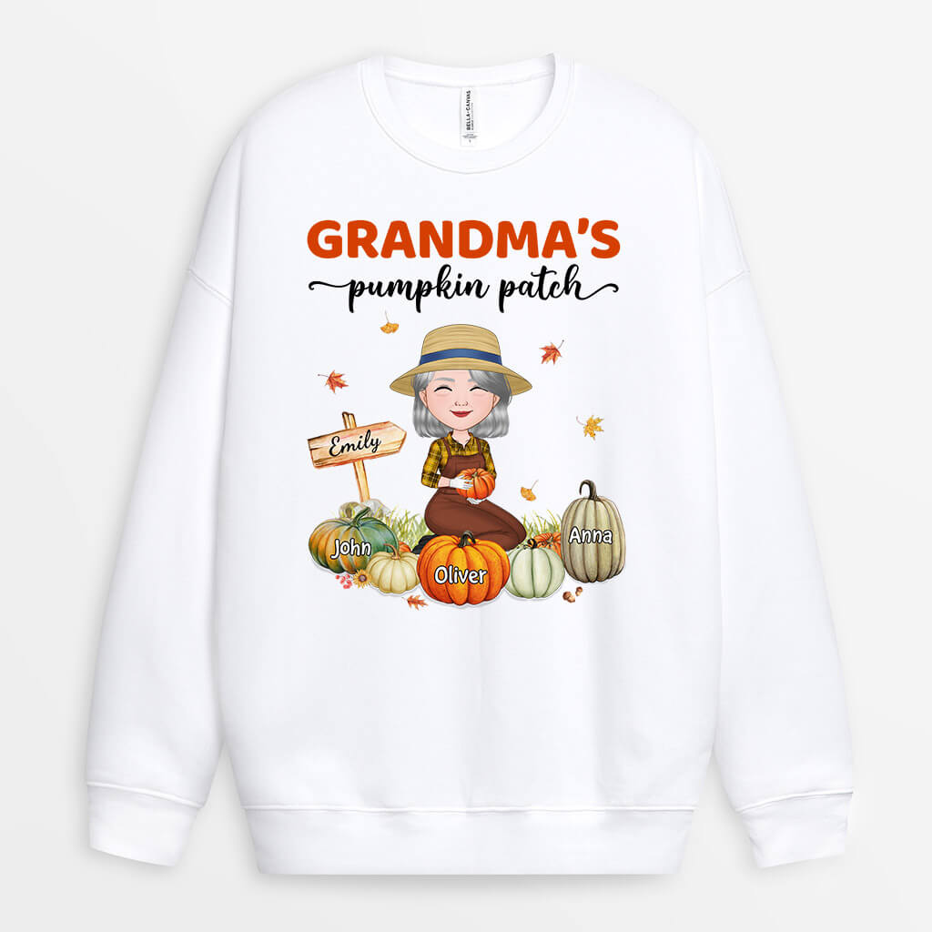 Personalized Grandma/Mom's Little Pumpkins Sweatshirt