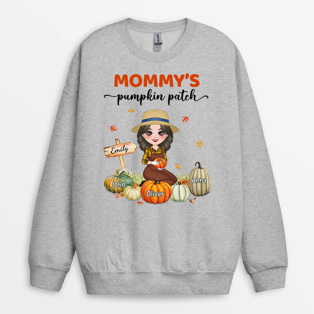 Personalized Grandma/Mom's Little Pumpkins Sweatshirt
