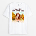 Personalized Just A Girl Loving Fall T-Shirt
