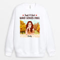 Personalized Just A Girl Loving Fall Sweatshirt