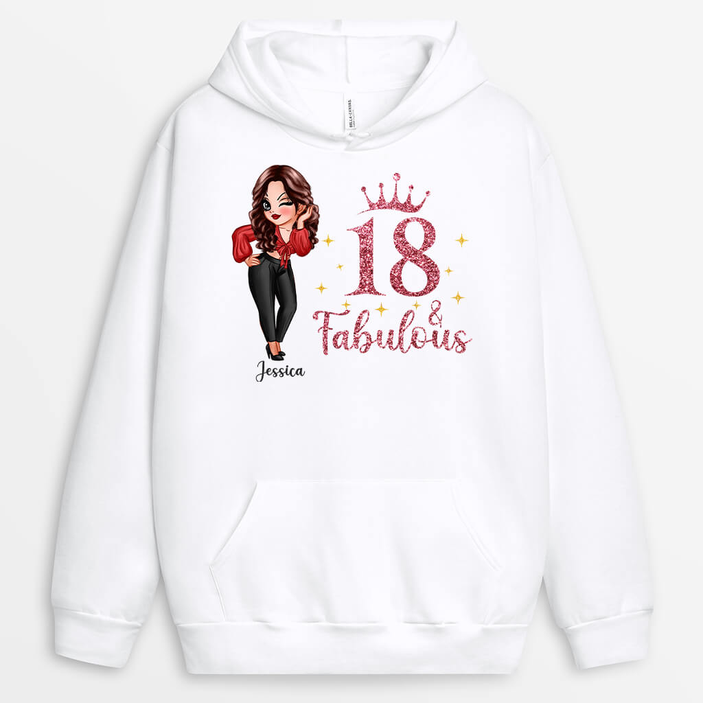 Personalized 18 & Fabulous Hoodie
