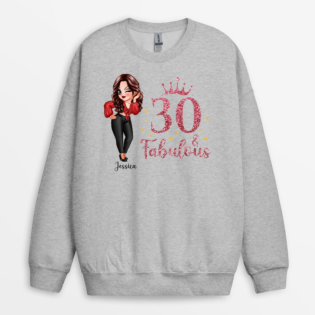 Personalized 21 & Fabulous Sweatshirt