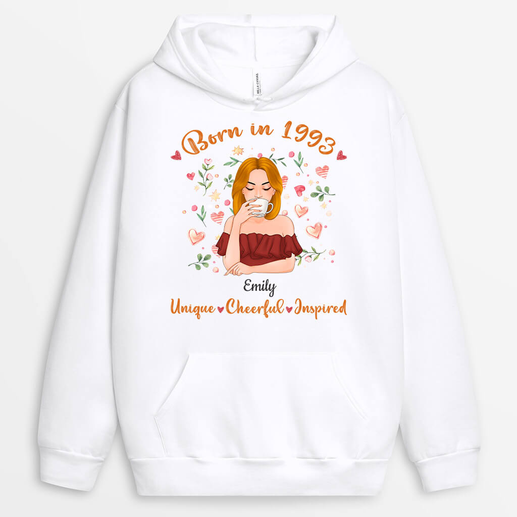 Personalized Born In 1993 Hoodie