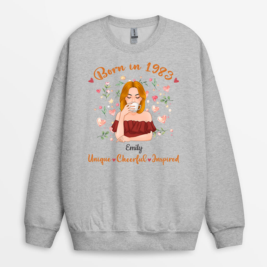 Personalized Born In 1983 Sweatshirt