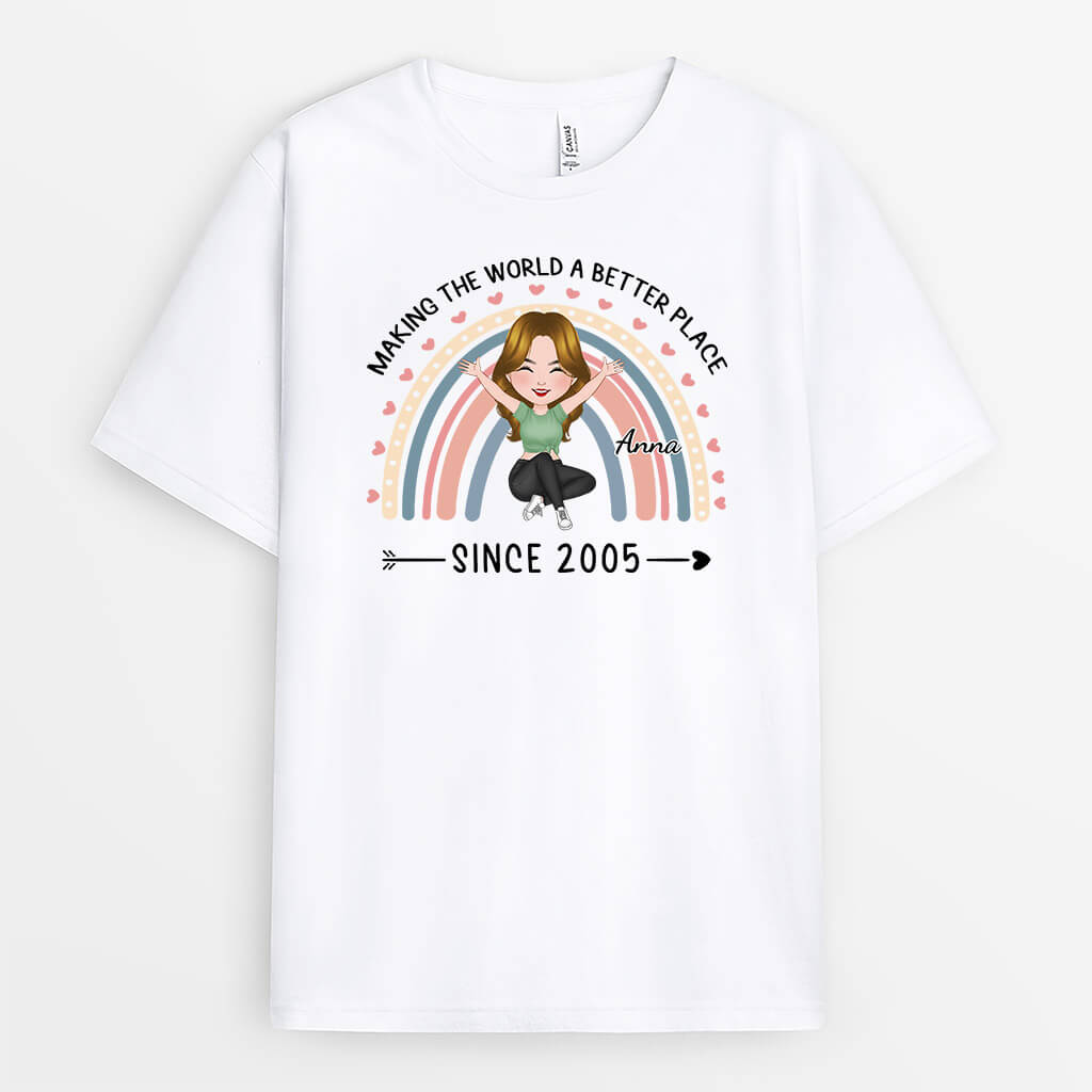 Personalized Making The World A Better Place Since 2002 T-Shirt