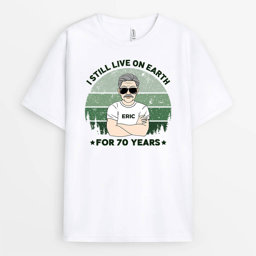 Still Live On Earth For 60 Years T-shirt - Personalized Gifts For Birthday